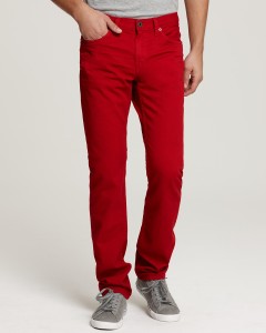 denim mens red jeans