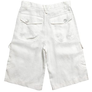 linen white cargo shorts for boys