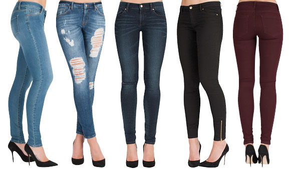 skinny jeans types