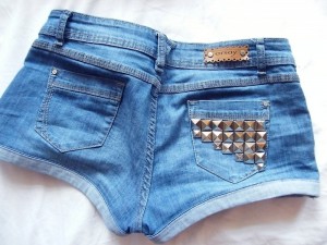 stylish studded shorts